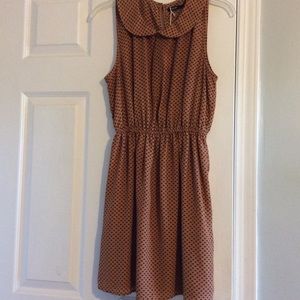 Copper Rounded Collar Dress